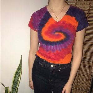 Purple/Orange Fitted Tie Dye